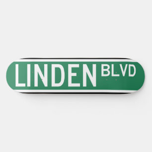 Linden Boulevard-tecken Skateboard Bräda 19,5 Cm