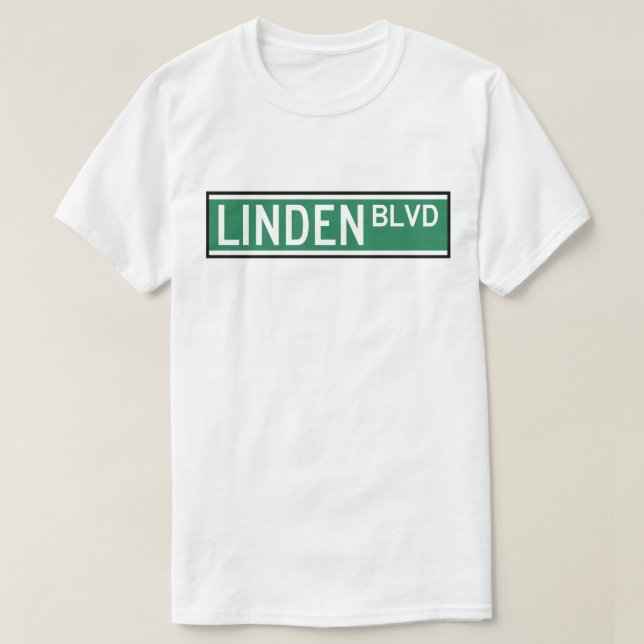 Linden Boulevard-tecken T-shirt (Design framsida)