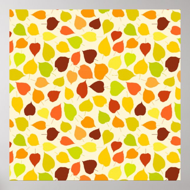 Linden träd höst löv poster (Framsidan)