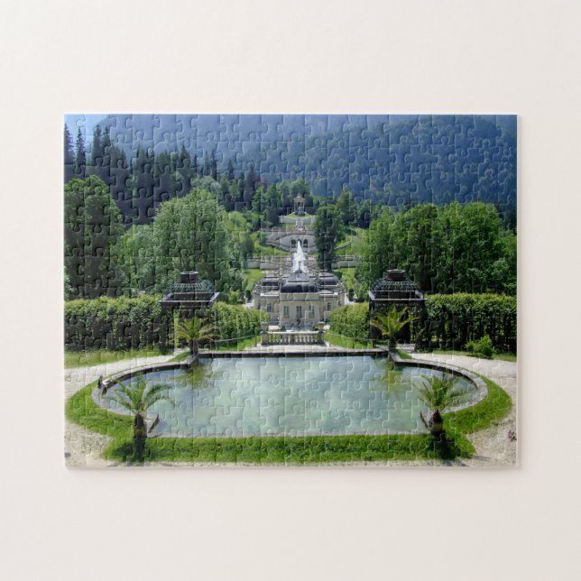 Linderhof slott Tyskland. Pussel (Horisontell)