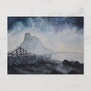 Lindisfarne Castle av Moonlight.JPG Vykort