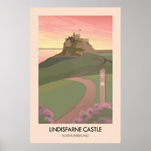 Lindisfarne Castle Northumberland Resemålning Affi Poster
