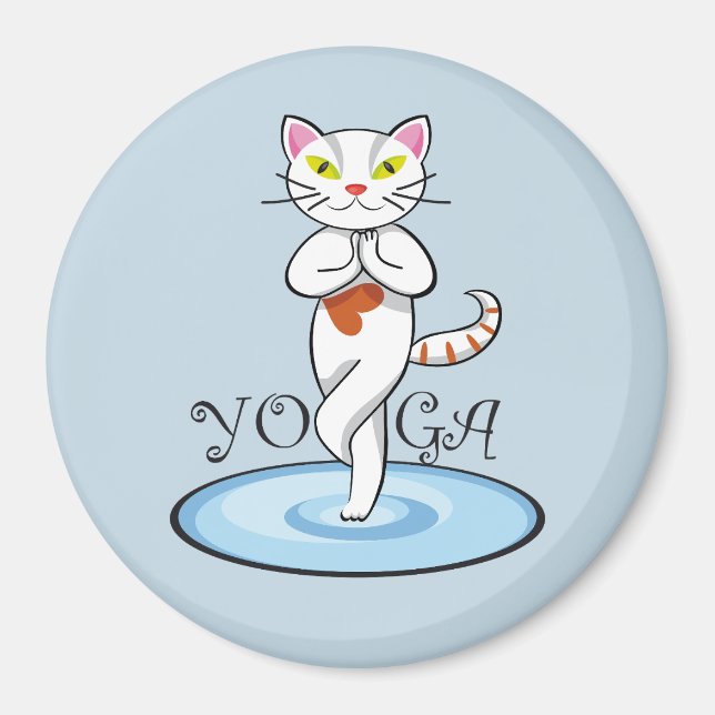 Lindo gato yoga magnet (Framsidan)
