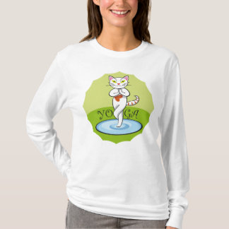 Lindo gato yoga t shirt