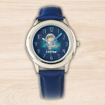 Lindo Patron de Nave Espacial Niños Armbandsur<br><div class="desc">Lindo patron con figura de un astronauta en el espacio exterior y el nombre de tus hijos!! Este diseño es ideal para niños y niñas amantes del espacio exterior, un magnifico regalo para niños que esten por aprender a usar su primer reloj se puede regalar ya sea para cumpleaños, navidades,...</div>