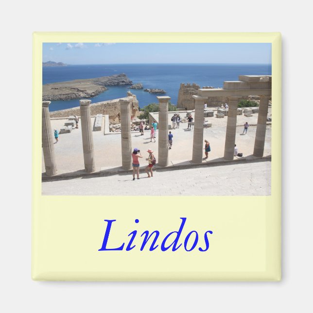 Lindos Acropolis Magnet (Framsidan)