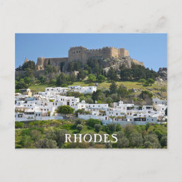 Lindos, ön Rhodes, Greklands vykort