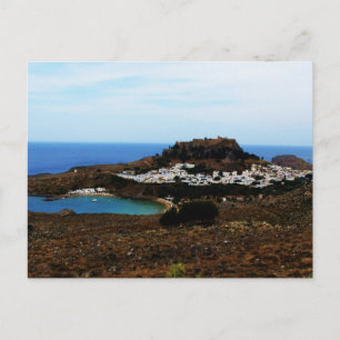 Lindos, Rhodes, Grekland Vykort