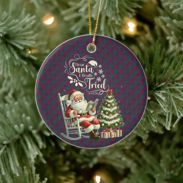 Lindsay Ancien Scottish Tartan  Christmas Julgransprydnad Keramik (Träd)