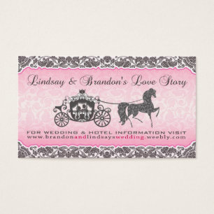 Lindsay & Brandon Ro & Carriage Bröllop Design Visitkort