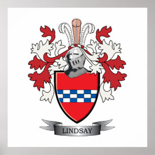 Lindsay Family Crest Jackar av Arm Poster