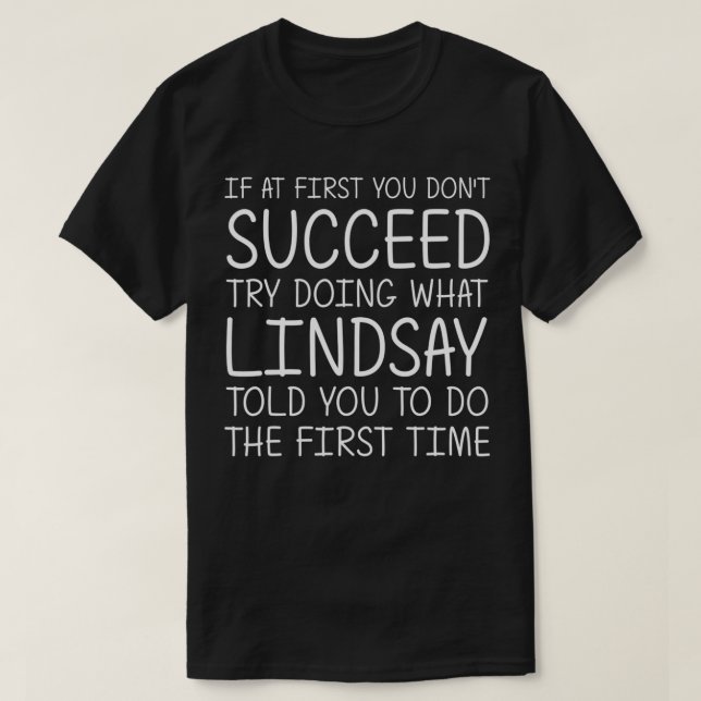 LINDSAY Gift Namn Personlig Birthday Funny Chri T Shirt (Design framsida)