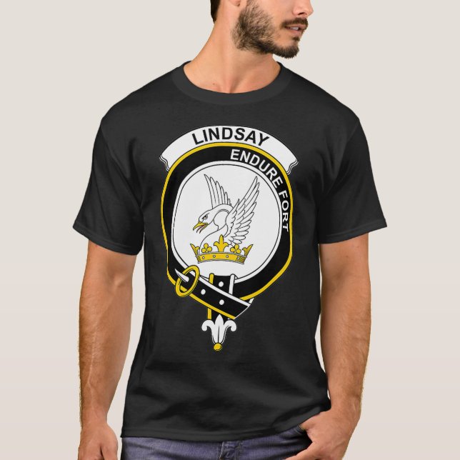 Lindsay Jackar Arm Family Crest T Shirt (Framsida)