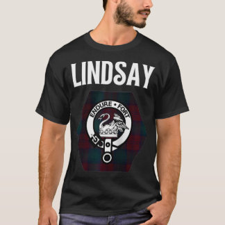 Lindsay Klan Scottish Namn Jackar av Arm Tartan  T Shirt