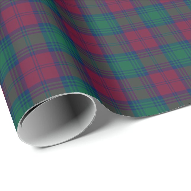 Lindsay Klan Tartan Presentpapper (Rullad Hörn)