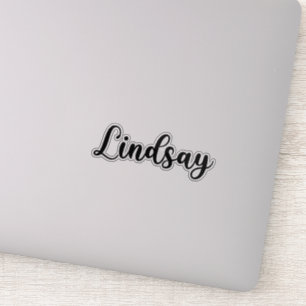 Lindsay Namn - Handskriven calligrafi Klistermärken