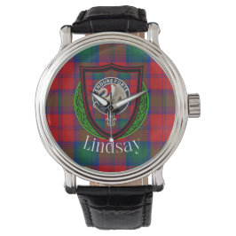 Lindsay Scottish Clan Tartan & Crest Armbandsur