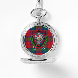Lindsay Scottish Clan Tartan & Crest Armbandsur