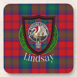 Lindsay Scottish Clan Tartan & Crest Underlägg