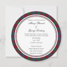 Lindsay Scottish Wedding Round Invitation