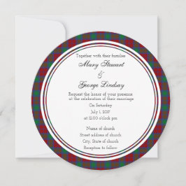 Lindsay Scottish Wedding Round Invitation Inbjudningar