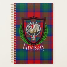 Lindsay skotska klan tartan och vapen