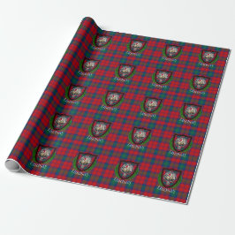Lindsay skotska klan tartan och vapensköld presentpapper