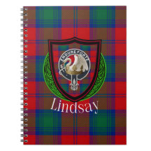 Lindsay skotska klan tartan & vapen