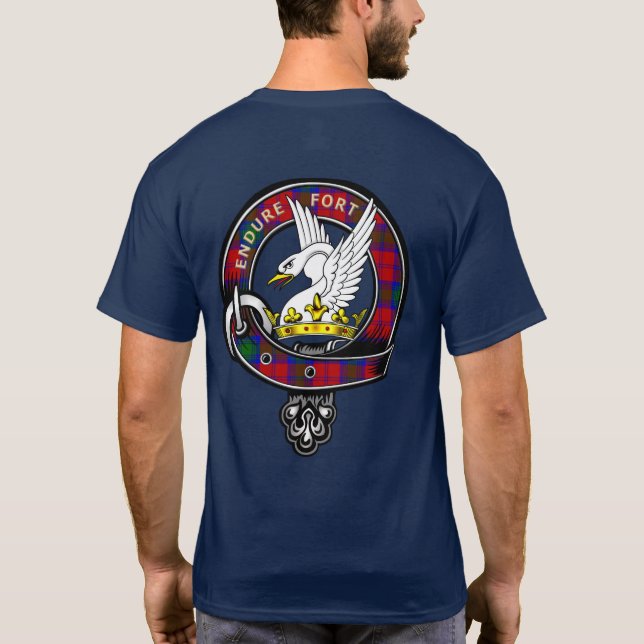 Lindsay Tartan Klan Badge T Shirt (Baksida)
