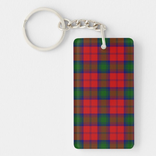 Lindsay tartan Red grönt plaid (Framsidan)