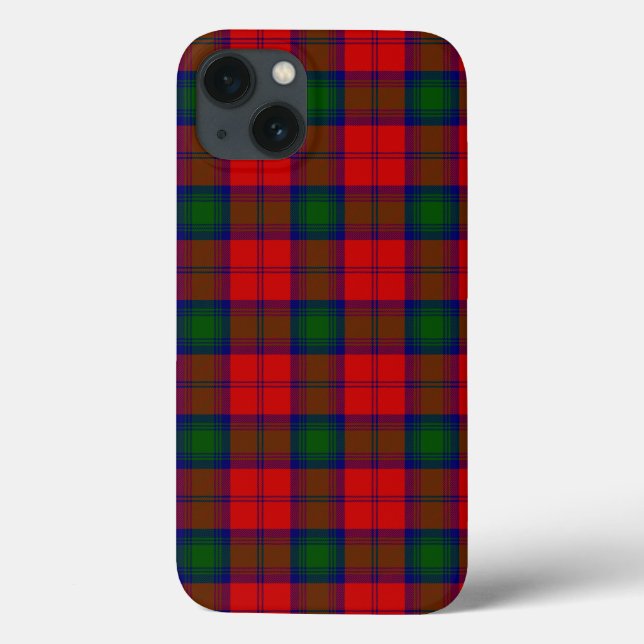 Lindsay tartan Red grönt plaid (Baksida)