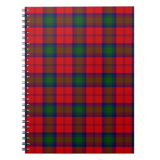 Lindsay tartan Red grönt plaid Anteckningsbok (Framsidan)