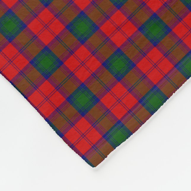 Lindsay tartan Red grönt plaid Fleecefilt (Hörn)