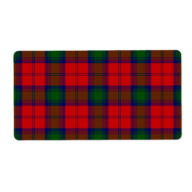 Lindsay tartan Red grönt plaid Fraktsedel (Framsidan)