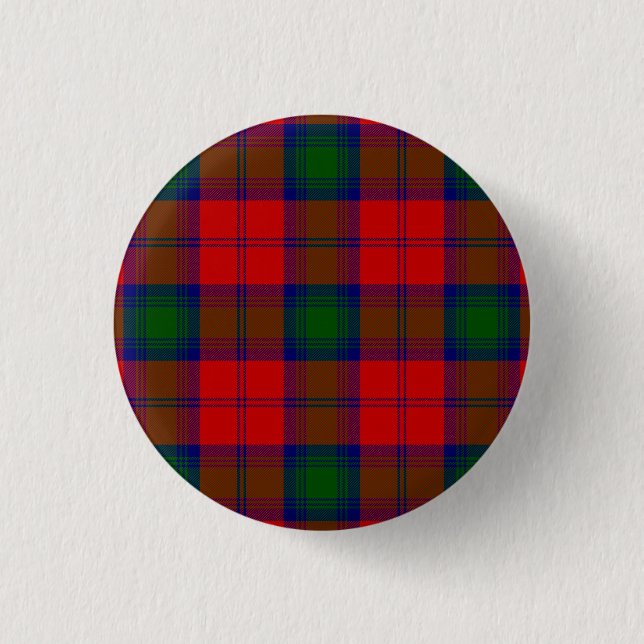 Lindsay tartan Red grönt plaid Knapp (Framsida)