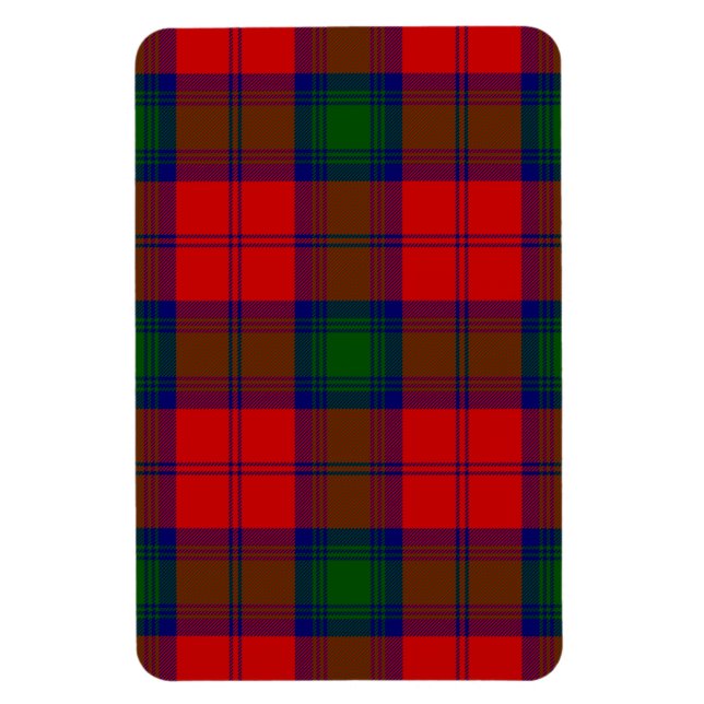 Lindsay tartan Red grönt plaid Magnet (Vertikal)