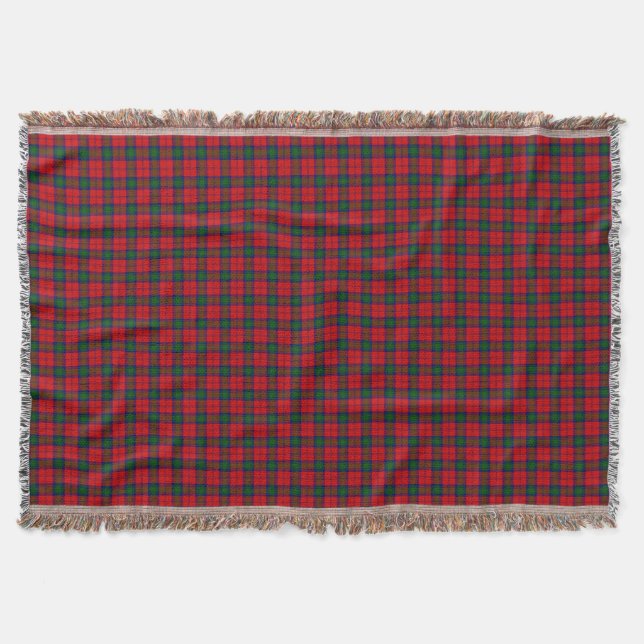 Lindsay tartan Red grönt plaid Mysfilt (Framsidan)