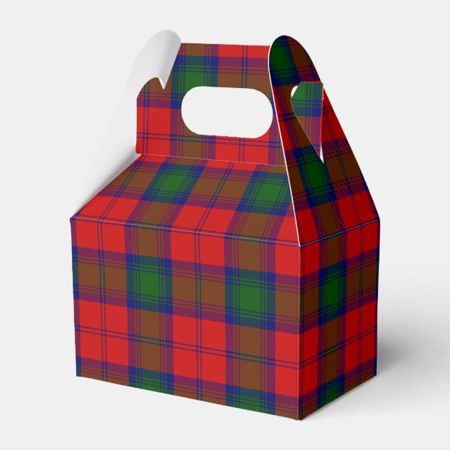 Lindsay tartan Red grönt plaid Presentaskar (Framsidan Sidan)