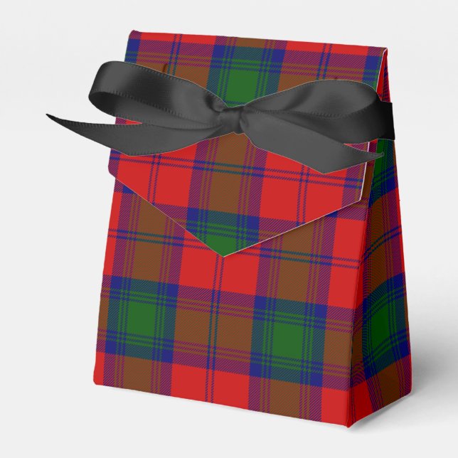 Lindsay tartan Red grönt plaid Presentaskar (Framsidan Sidan)