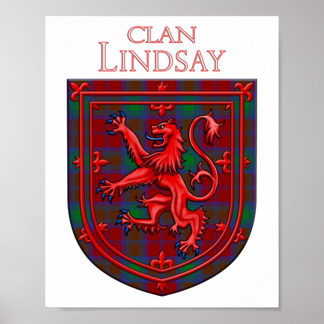 Lindsay Tartan Scottish Play Lejon Rampant Poster (Framsidan)