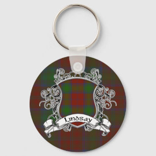 Lindsay Tartan Shield Nyckelring