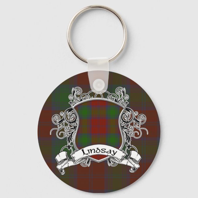 Lindsay Tartan Shield Nyckelring (Framsida)