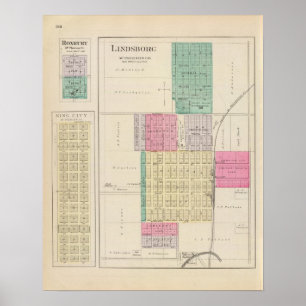 Lindsborg, Kung City, Roxbury, Kansas Poster