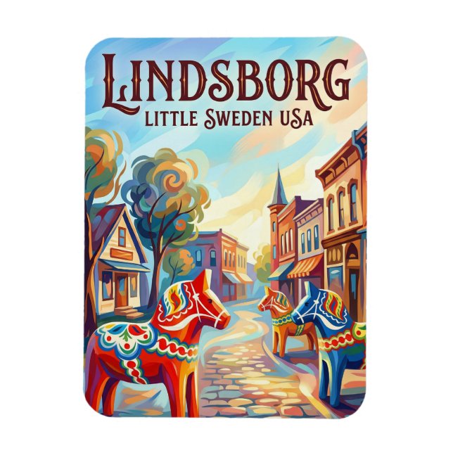 Lindsborg, USA Magnet (Vertikal)