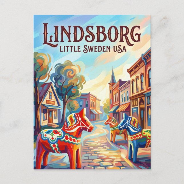 Lindsborg, USA Vykort (Framsida)