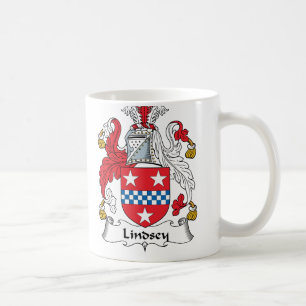 Lindsey familjvapensköld kaffemugg
