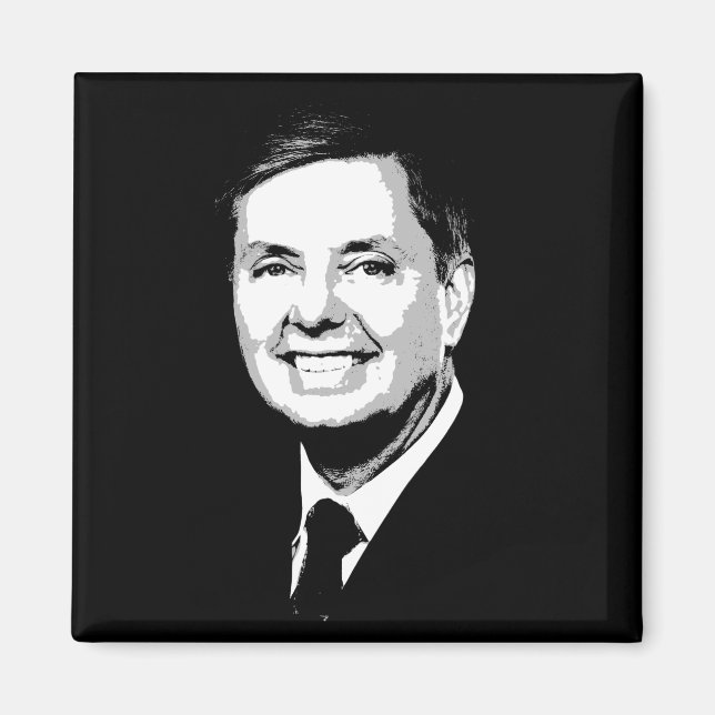Lindsey Graham Ansikte Magnet (Framsidan)