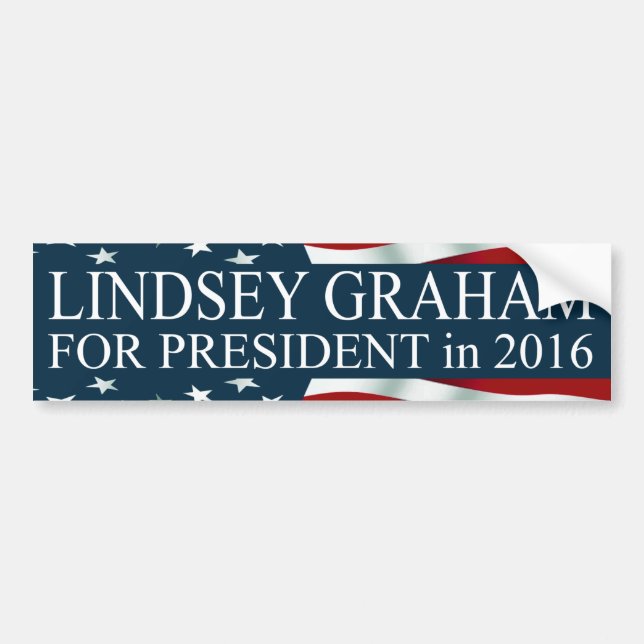 Lindsey Graham för president 2016 Bildekal (Framsidan)