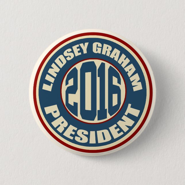 Lindsey Graham för president i 2016 Knapp (Framsida)