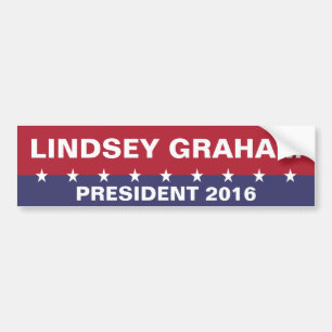 LINDSEY GRAHAM för presidenten 2016 Bildekal